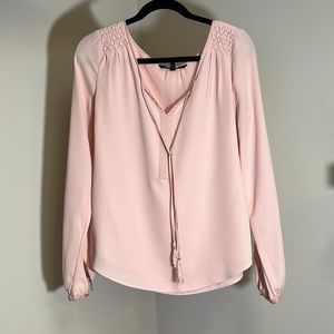 White House Black Market Pink Boho Blouse